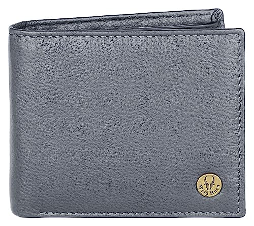 Image of WildHorn Rfid Protected Leather Wallet For Men, Grey