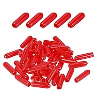 Vista 13 de DMiotech Paquete de 100 protectores de rosca de tornillo negros de 1/2 pulgada de identificación, tapas de goma para pernos de tornillo, tubería