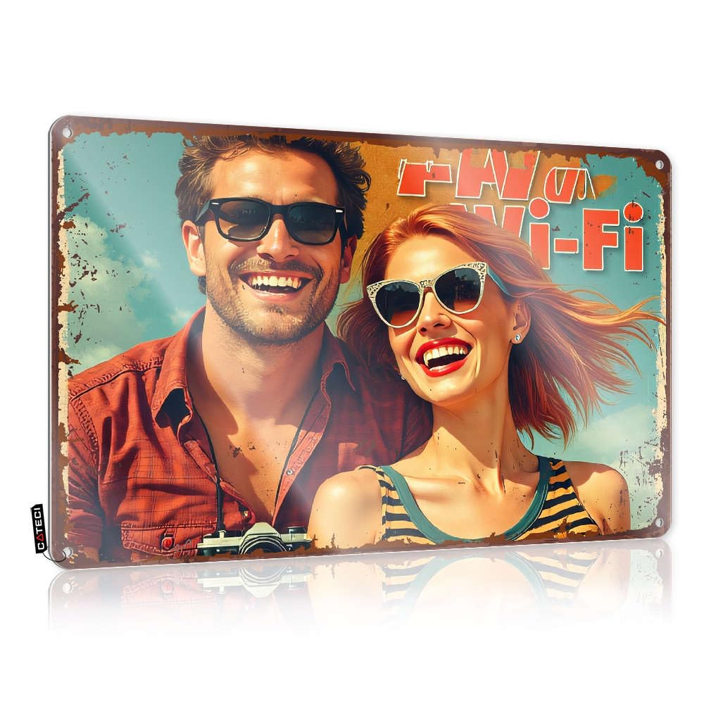 Decaor Plaque Gift For Girlfriend | Free Summer Wi-fi Available! Clean Cave Decoration(30X40CM)