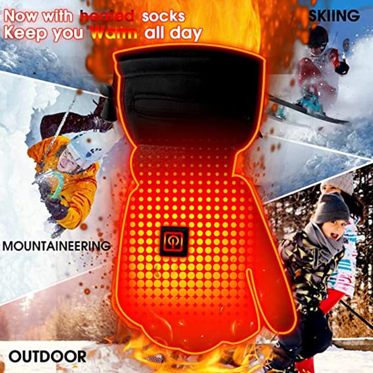 Z-YQL Touchscreen Beheizte Handschuhe Winterheizung Handwärmer für Damen Herren Skifahren Snowboarden Radfahren Wandern