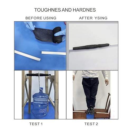 Miniatura 4 de AMI-ZUHE - Kit de reparación de fibra de vidrio, tubería de PVC, herramientas simples, reparación de mango de madera, reparación de curado rápido,