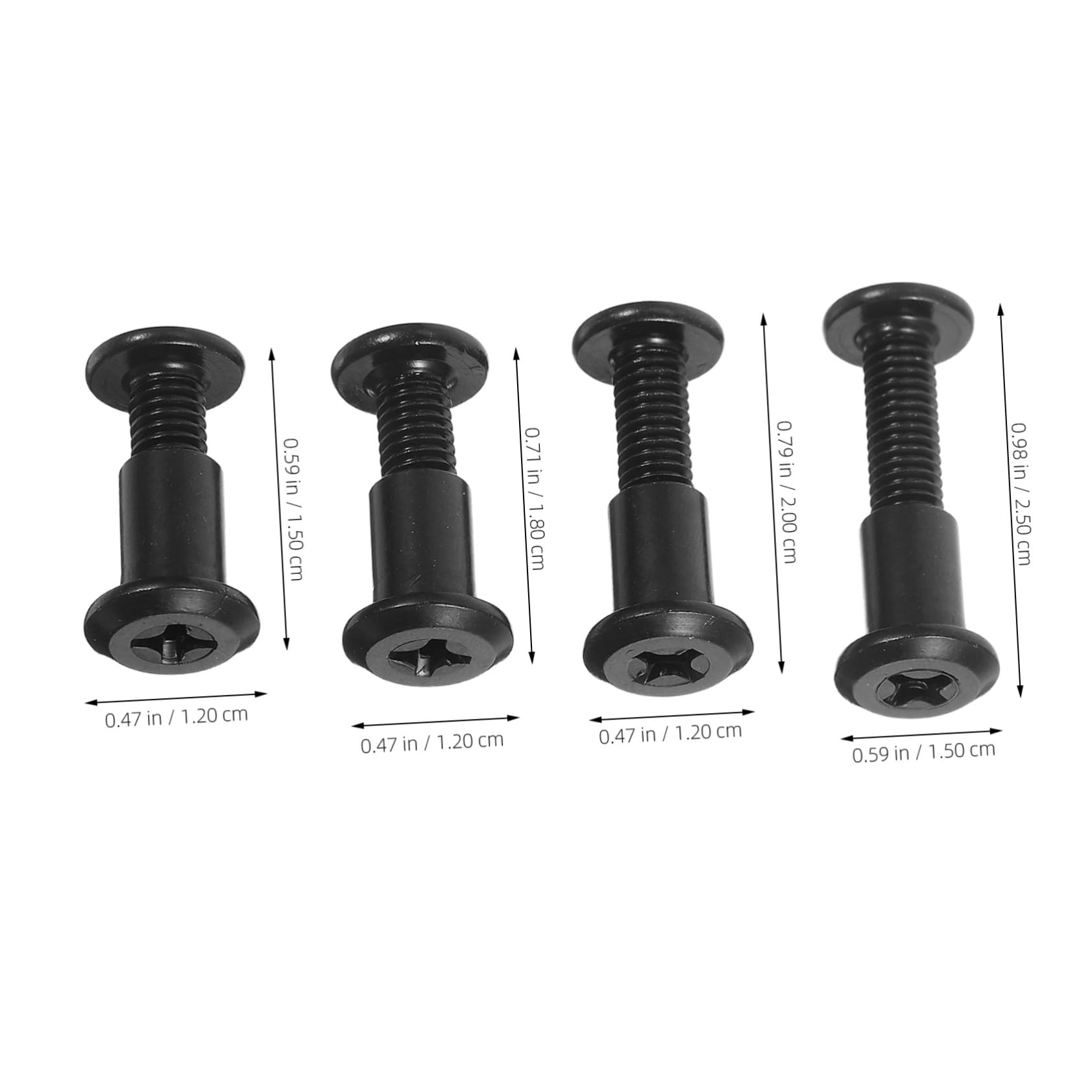 HAWILLOSCH Strongest Furniture Fasteners 170 Sets of Steel Screws and Nuts Enhancing Aesthetic and Stability