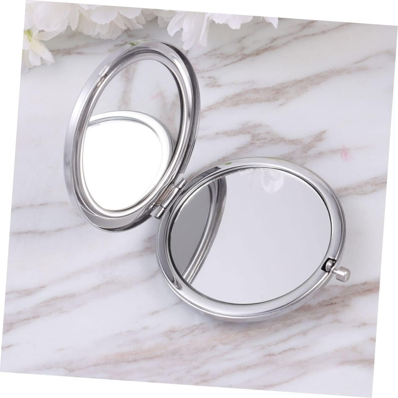 10pcs Double-Sided Portable Makeup Mirror Compact Elegant Design for Travel Purse and Everyday Use for Women and Girls Color