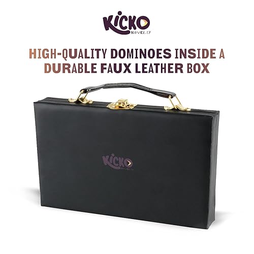 Miniatura 3 de Juego de dominó clásico premium 28 piezas doble seis en caja marrón de madera duradera para niños niñas sorpresas de cumpleaños y para cualquier