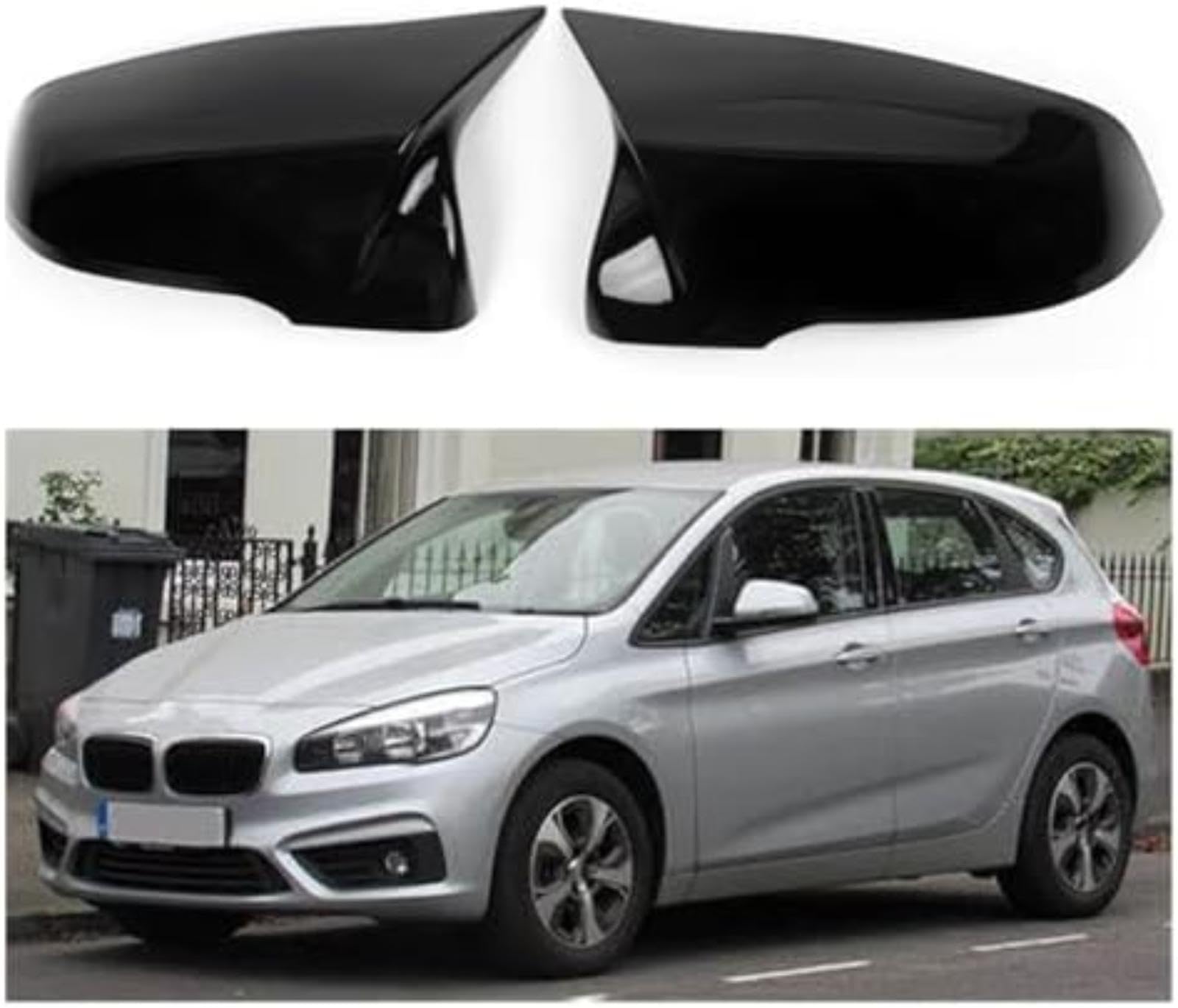 Osłona lusterka, dla Bmw F45 F46 2 Series 2014-2018 Błyszczące czarne osłony tylne Skrzydło Lusterko wsteczne roweru Lusterko wsteczne roweru