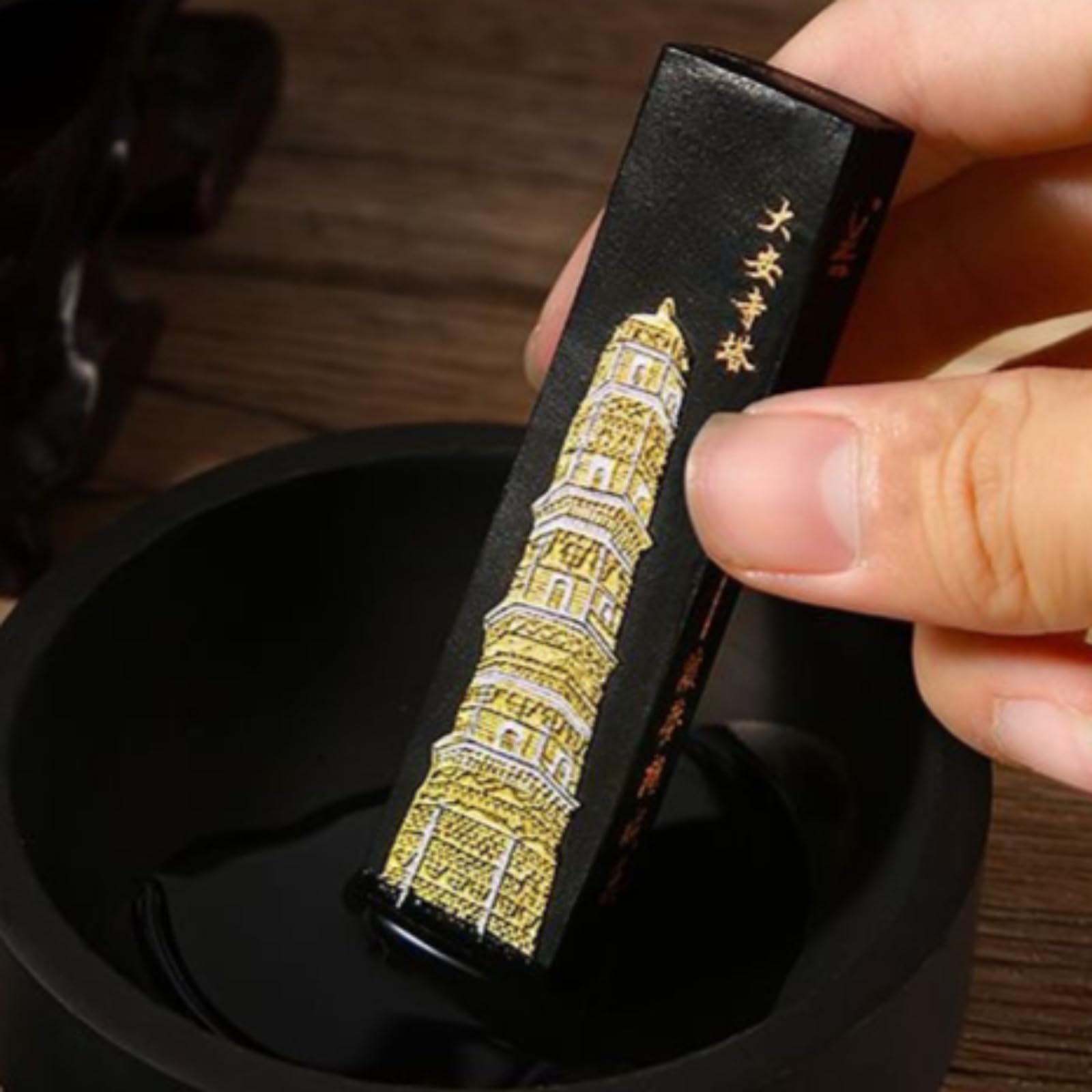 Bâton d'encre fumée à l'huile, 9 cm, fournitures de calligraphie