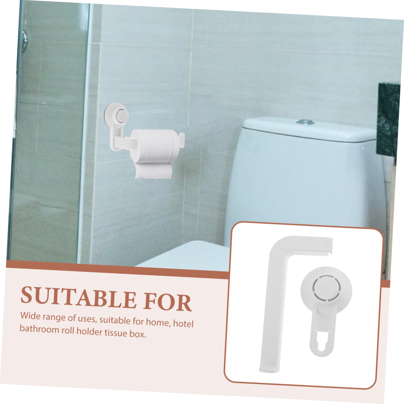 Operitacx Porta Rotolo Carta Igienica Nero in Abs per Bagno Moderno senza Forare Parete, Design Semplice, Salvaspazio e Facile da Pulire, per Bagno di Casa e Hotel