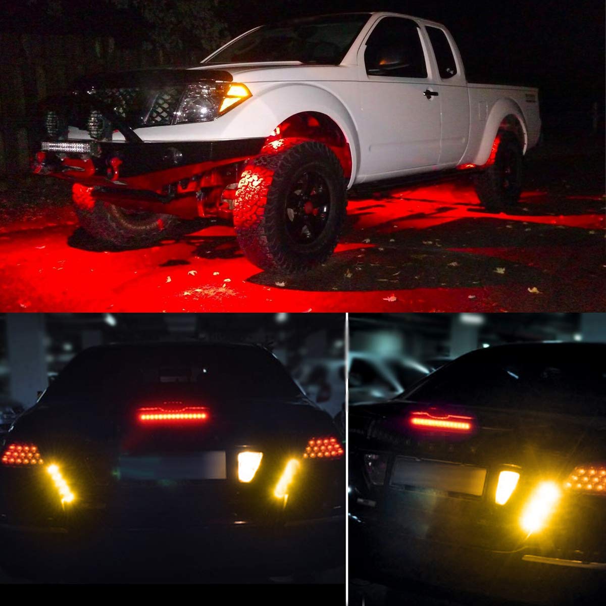KYYET 20x 3.8 Amber/Red Clearance Lights Truck Trailer RV Lorry Van Side Marker Indicators Decorative, LED Rock Amber Trailer Marker Lights Parking Brake Turn Signal Lights