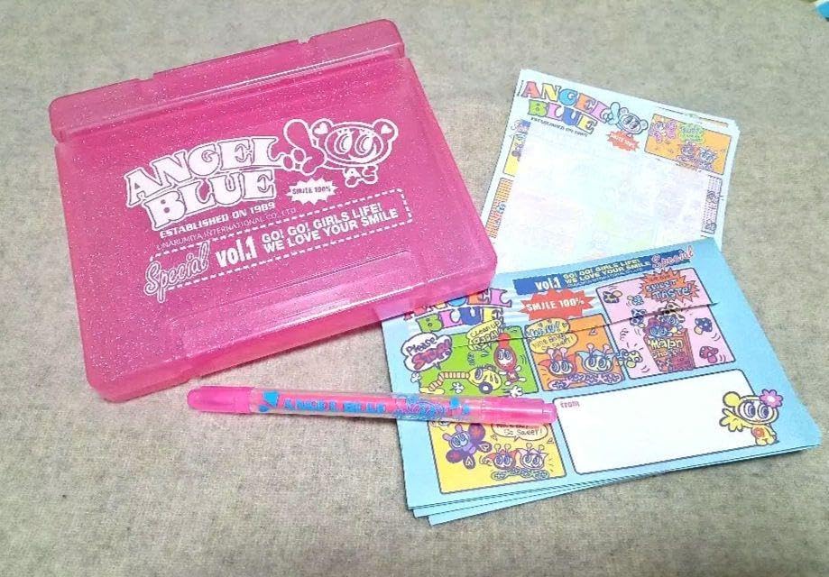エンジェルブルー 文房具 便箋 レターセット メモ ノート 平成 当時