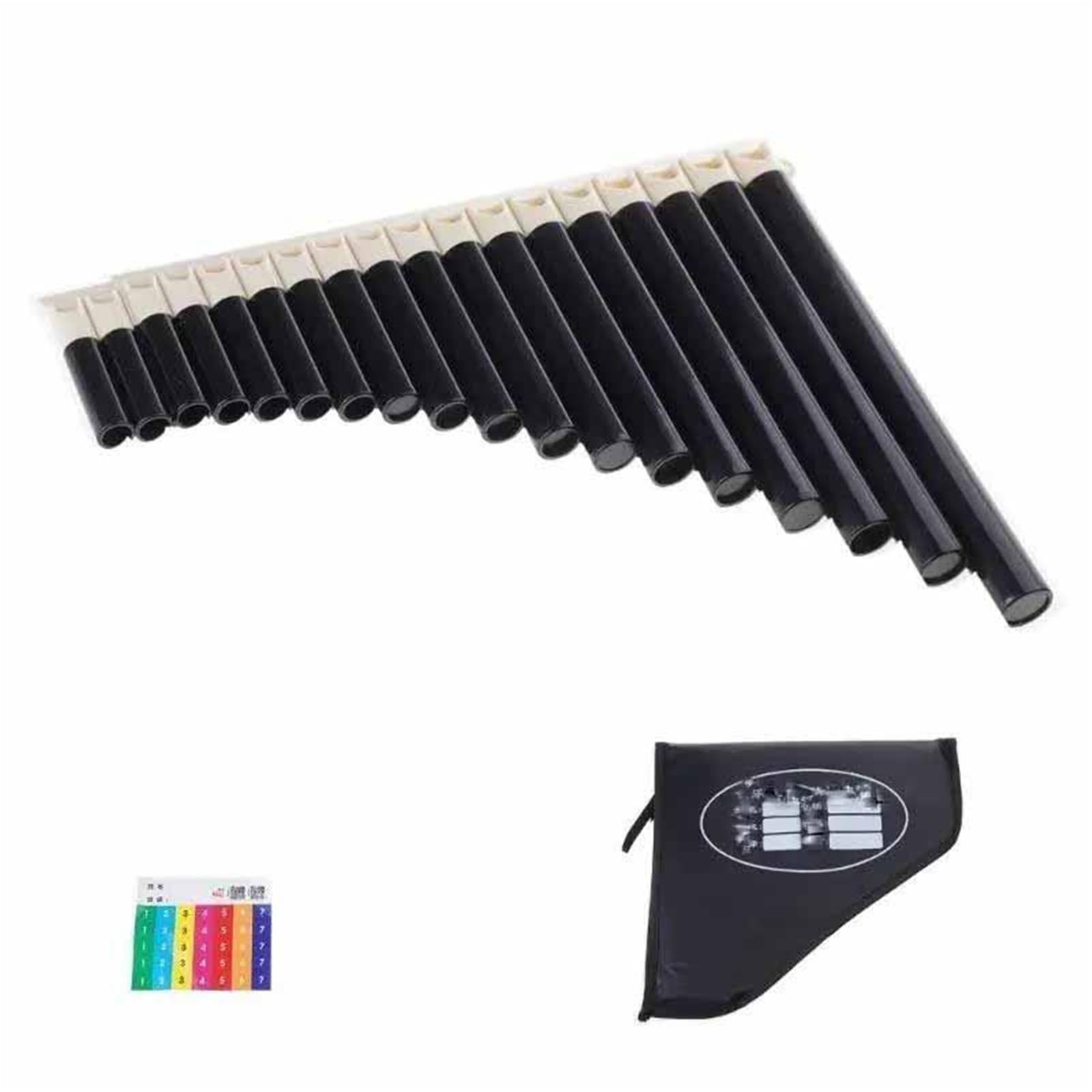 Flauti Pan Adulti Flauto Di Pan A 18 Canne In Do Maggiore. Facile Da Imparare E Adatto Agli Amanti Della Musica(Black)