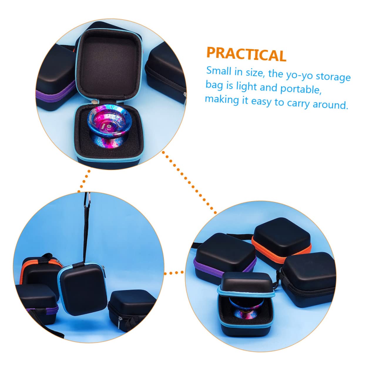 ibasenice 4 Pz borsa yo-yo bambini yoyo yo-yo organizzatore scatole di immagazzinaggio yo-yo borse Yoyo Borsa per yo-yo Custodia yoyo marsupio yoyo borsa da trasporto yo-yo spugna