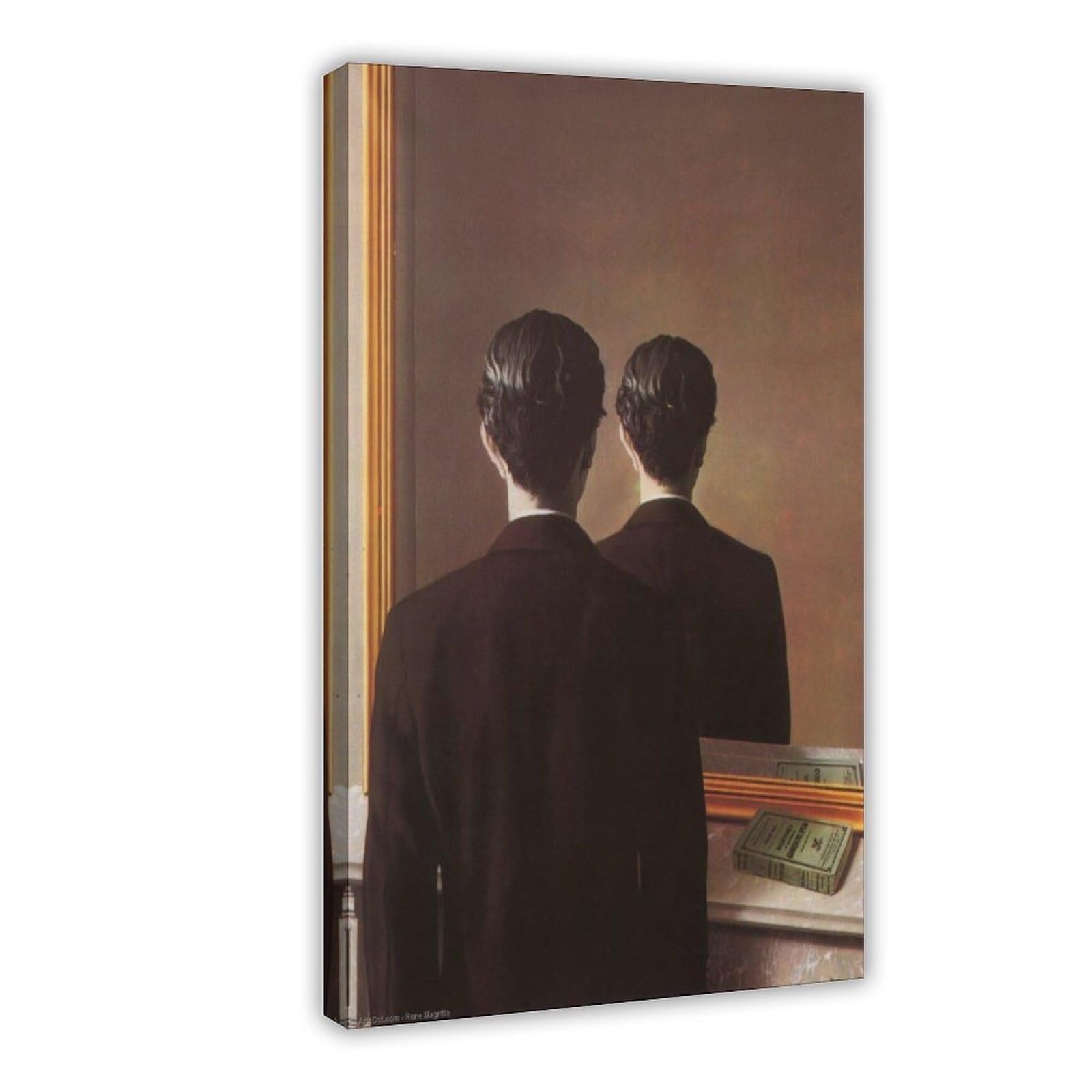 DFJyjFGJJ Rene Magritte - La Reproduction Interdite Canvas Wall Art Print Poster For Home School Office Decor 24" L X 36" W