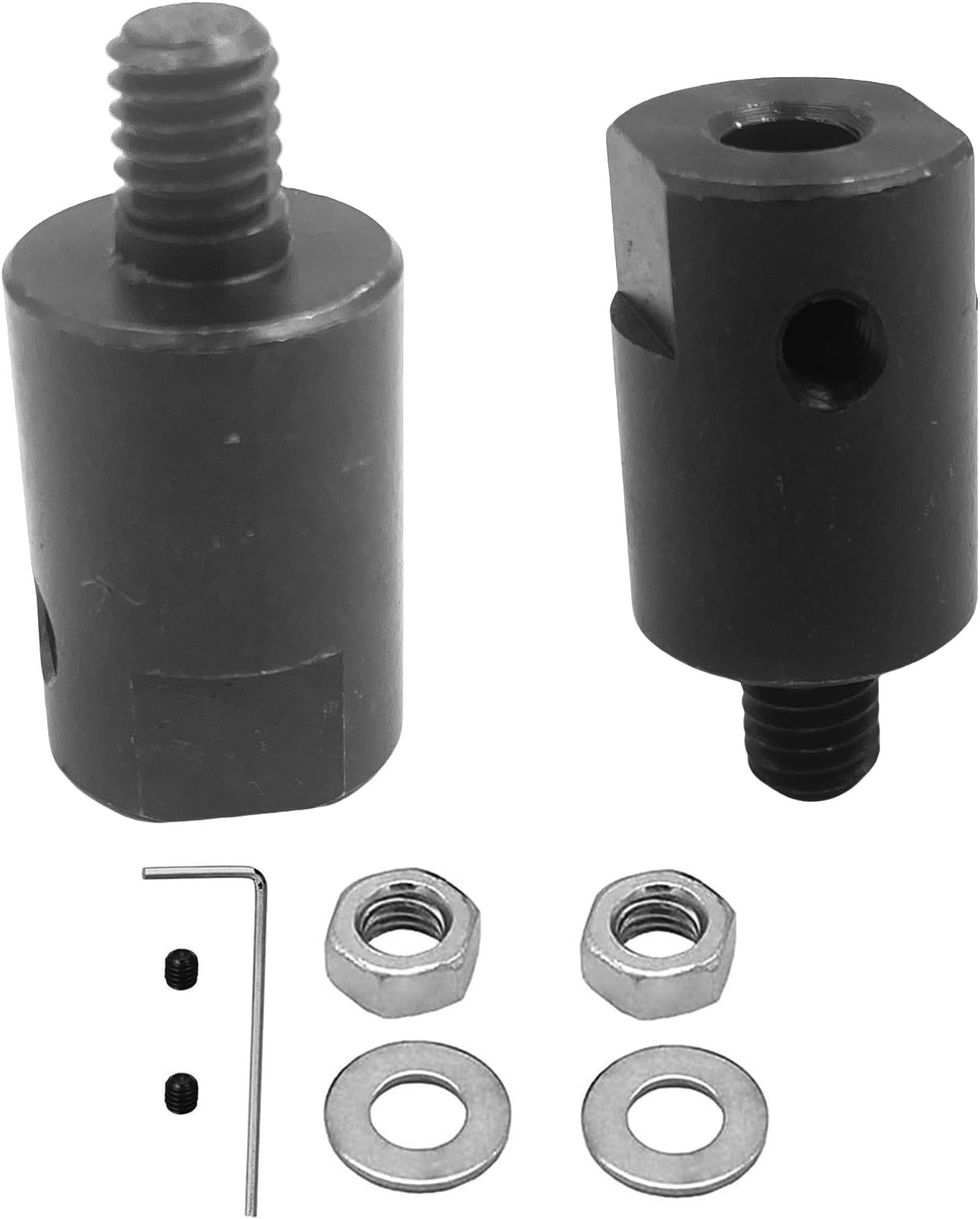2 Set Motor Shaft Coupling,M6 5mm Axle Motor Shaft Coupler Sleeve Saw Blade Coupling Saw Chuck Adapter
