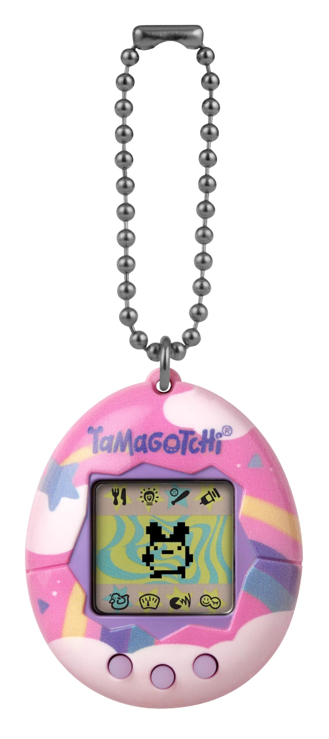 TAMAGOTCHI Bandai Original Galaxy Shell Original Cyber Pet 90s Adults and Kids Toy with Chain | Retro Virtual Pets are Great Boys and Girls Toys or Gifts for Ages 8+