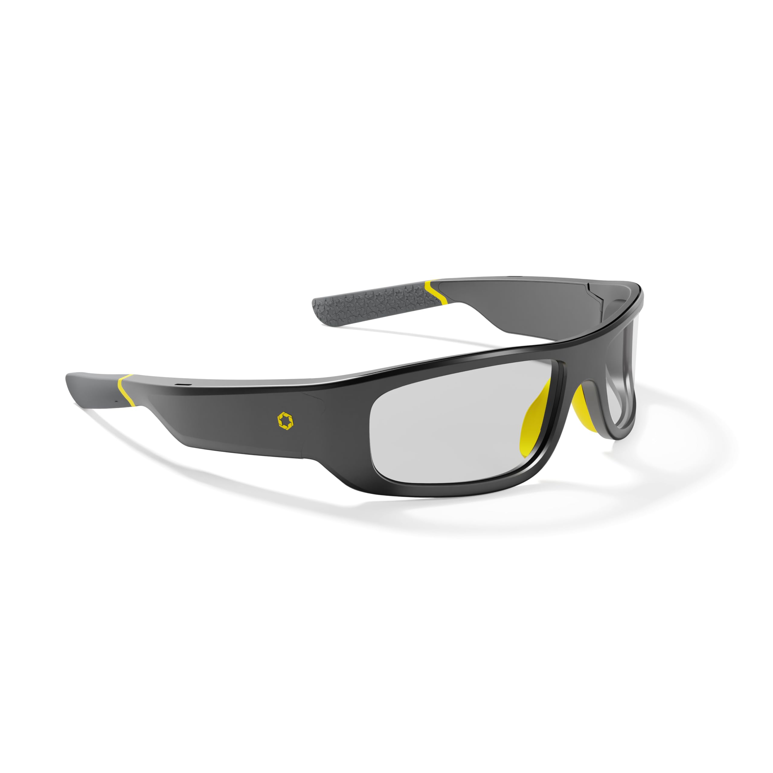 Photo 1 of Lucyd Armor Smart Safety Glasses for Men & Women, TR90 Frame, Bluetooth Smart Safety Glasses with Light Adaptive Lenses, Open Ear Speakers & Microphone - ANSI Z87.1 - Slim Photochromic