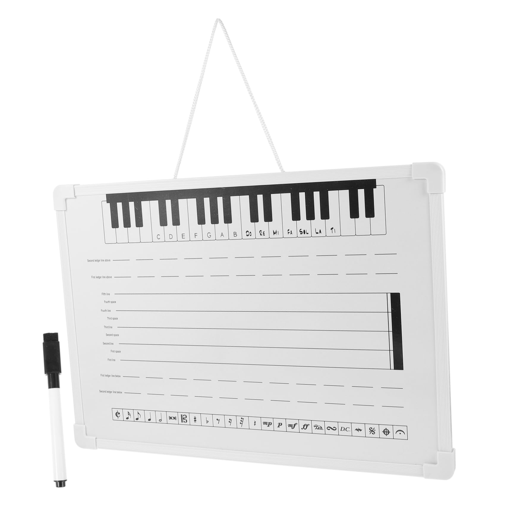 Notenlinien Whiteboard 1 Satz aus Kunststoff, Abwischbare Tafel