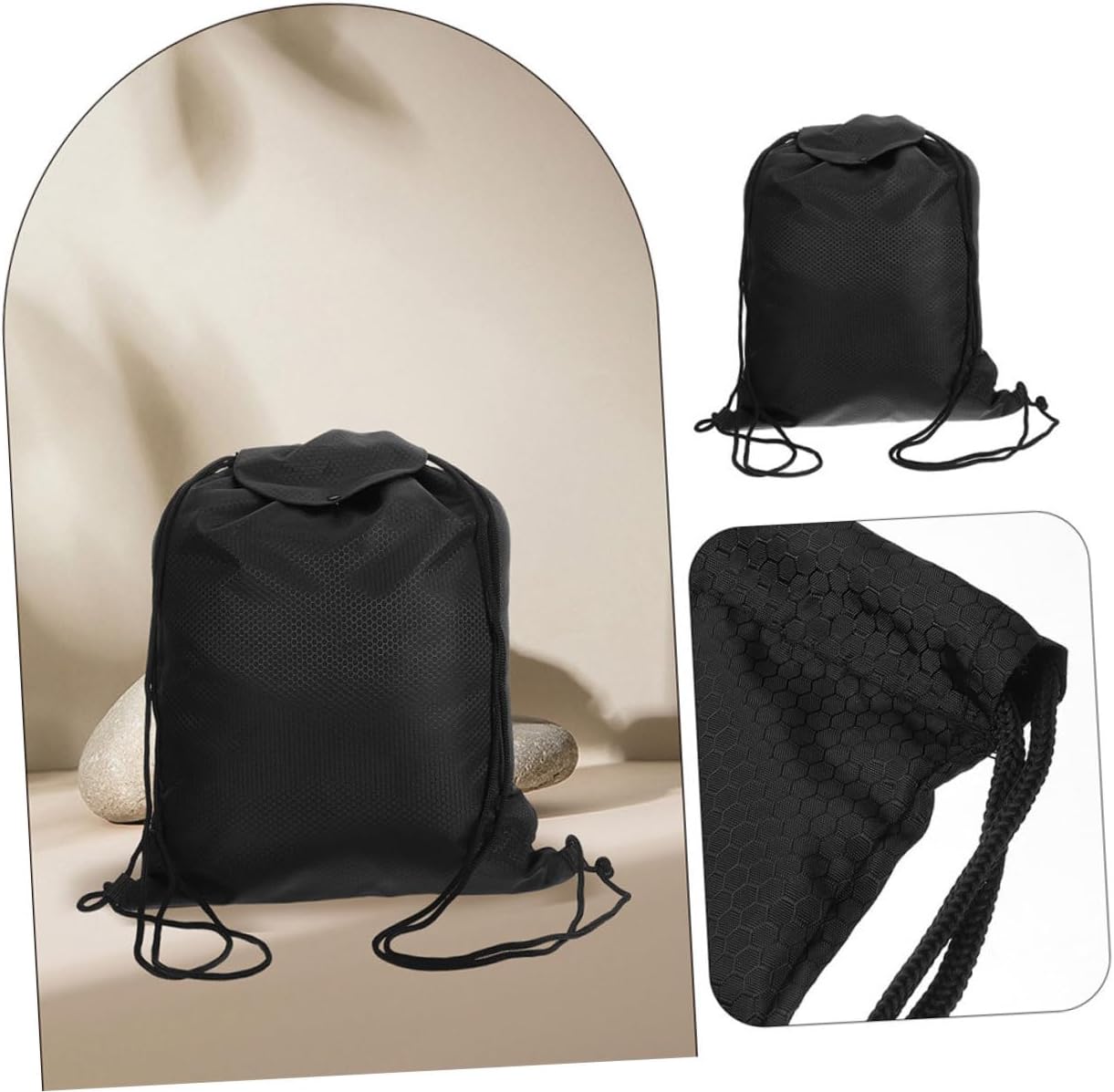 2pcs Helmet Sports Bag Bicycle Helmet Bag Storage Carrier Half Storage Pack Car Drawstring Motorcycle Holder