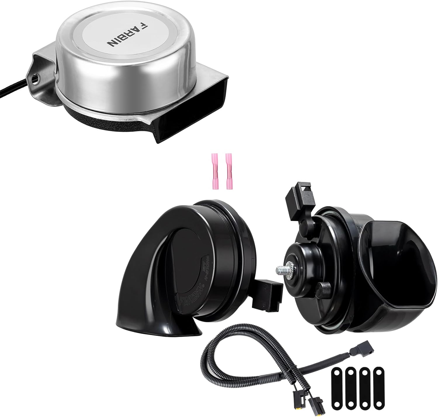 12V Marine Horn Single Super Large 125dB Waterproof Stainless Steel Horn with Car Horn Suitable for Toyota 12V