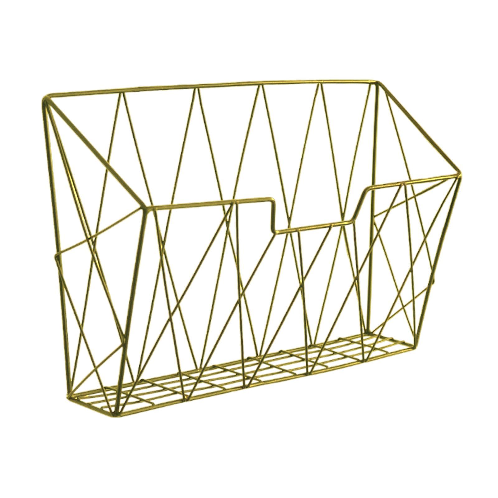 CALANDIS Wall Mounted File Holder Versatile Magazine Rack for Folders Files Documents Gold | Magazine Racks | Home Organization | Household Supplies & Cleaning | Home & Garden-picture-23