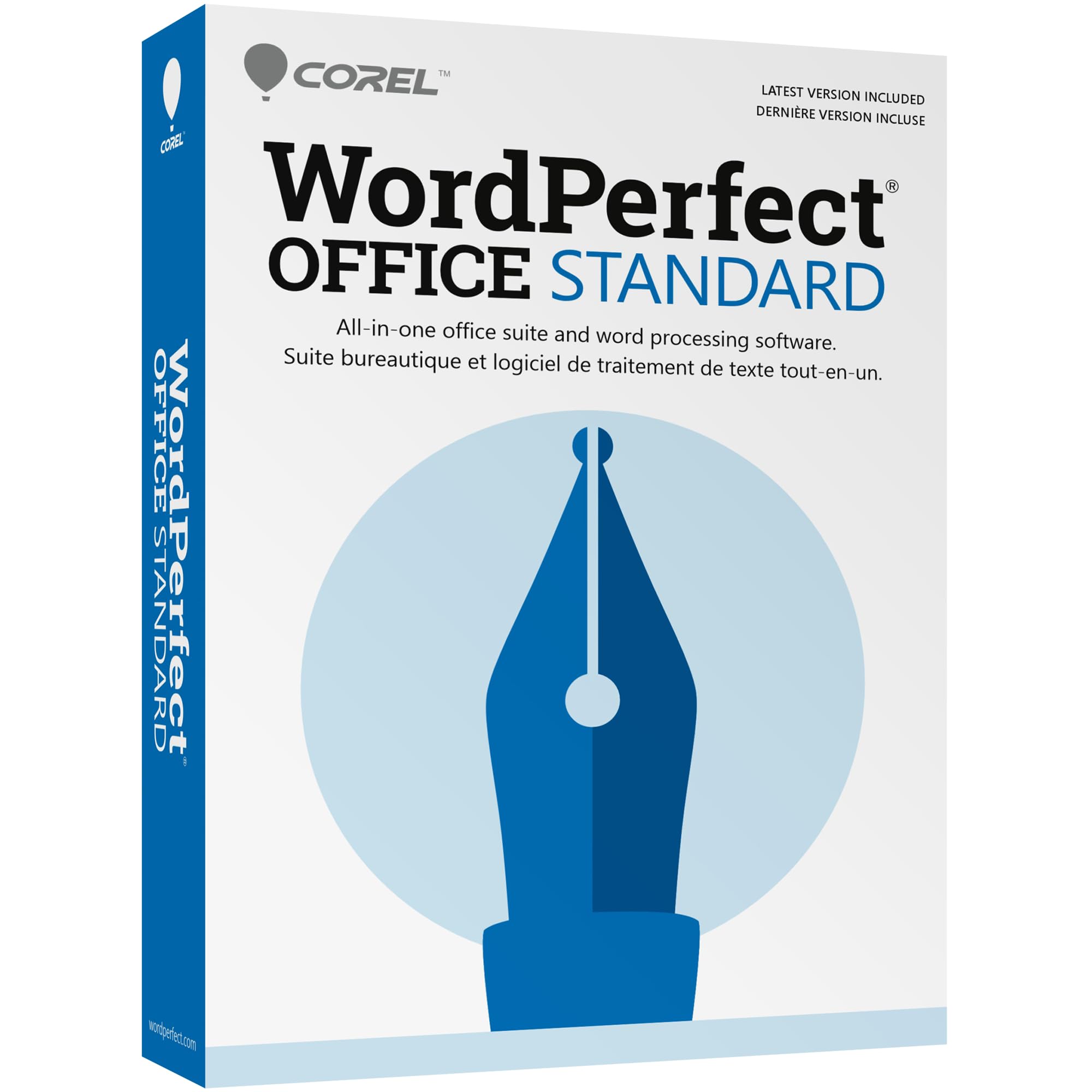 Corel WordPerfect Office Standard 2021 | Office Suite of Word Processor, Spreadsheets &amp; Presentation Software [PC Key Card]