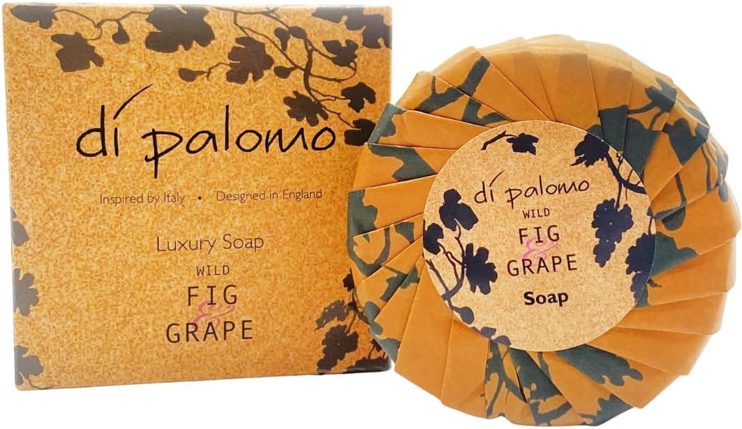 Di Palomo Vegan Wild Fig & Grape Luxury Soap Bar. 100g Hand Soap. Moisturising Skin Care Ladies & Mens Soap, Luxury Soap Bars For Women & Men. Vegan Hand Wash. Italian