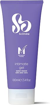 So Divine Water-Based Lubricant Gel with Aloe Vera, 100ml, Clear, pH-Balanced, Menopause-Friendly - Twin Pack