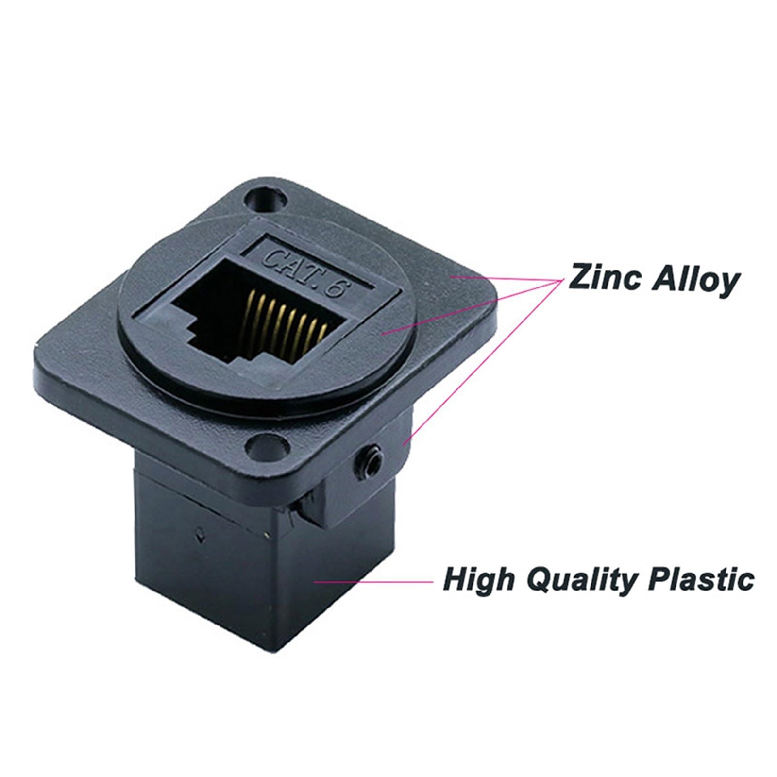 10 sztuk/partia 8P8C RJ45 CAT6 gniazdo do montażu na panelu żeńskie gniazdo adapter sieciowy Ethernet modułowa wtyczka rozszerzenie złącze interfejsu