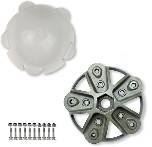 Mars Rock Pequeño cubo de rueda de turbina eólica y tapa con 5 paletas, tornillos y tuercas Kit para generación de turbinas eólicas horizontales DIY