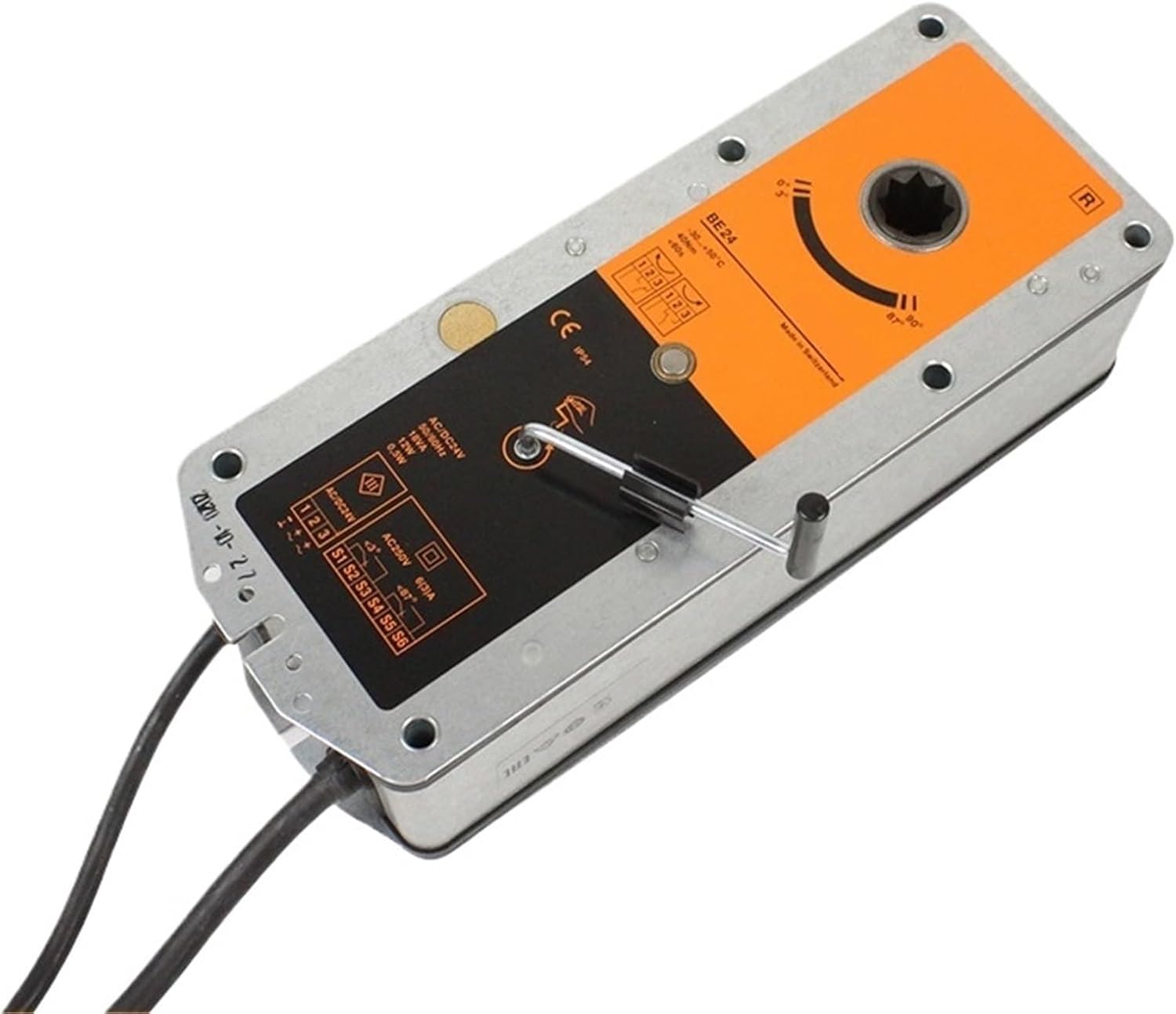 BE24 Actuator for Smoke Control dampers 90° 40 Nm, AC/DC 24 V, Open/Close, 60 s, 2X SPDT Ventilation HAVC System