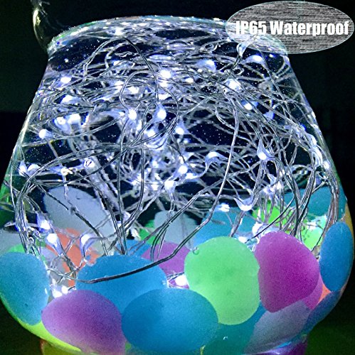 image for LiyuanQ Solar String Lights, 2 Pack 100 LED Solar Fairy Lights 33 feet