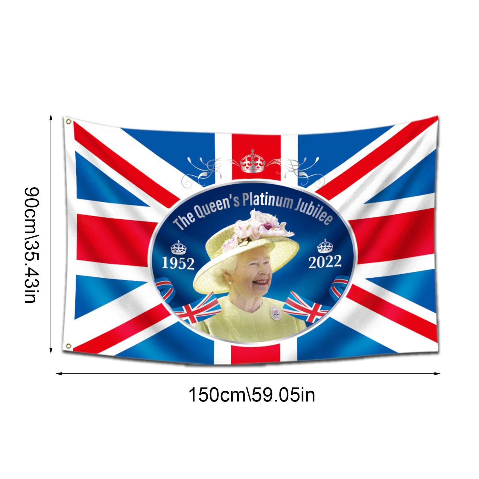 Amazon.co.jp: エリザベス2世 Elizabeth II Queens Flag イギリス国旗