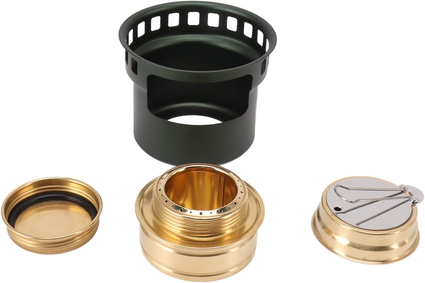 Alcohol Stove, Portable Alcohol Alcohol Stove with Extended Handle for Camping Picnic (Dark Green)