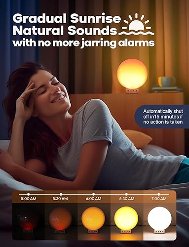 Miniatura 2 de Dekala Reloj despertador inteligente con carga inalámbrica para iPhone 14 13 12 Apple Watch AirPods Samsung, máquina de sonidos de sueño de ruido