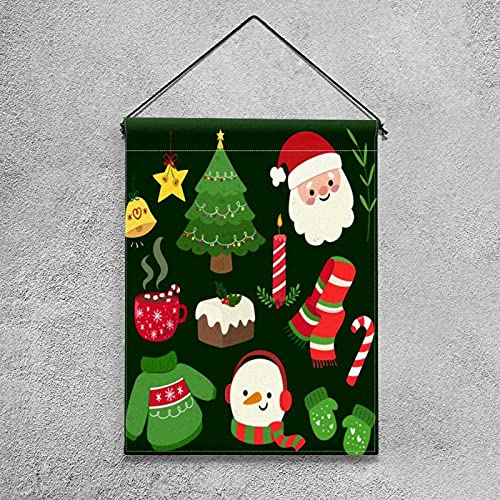 Drapeau de jardin de bienvenue de Noël en polyester 30x45 cm - 4