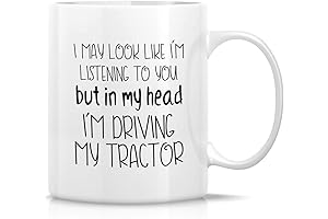 Unique Novelty Gifts for Farmers - Retro Funny Quote in Head Driving...