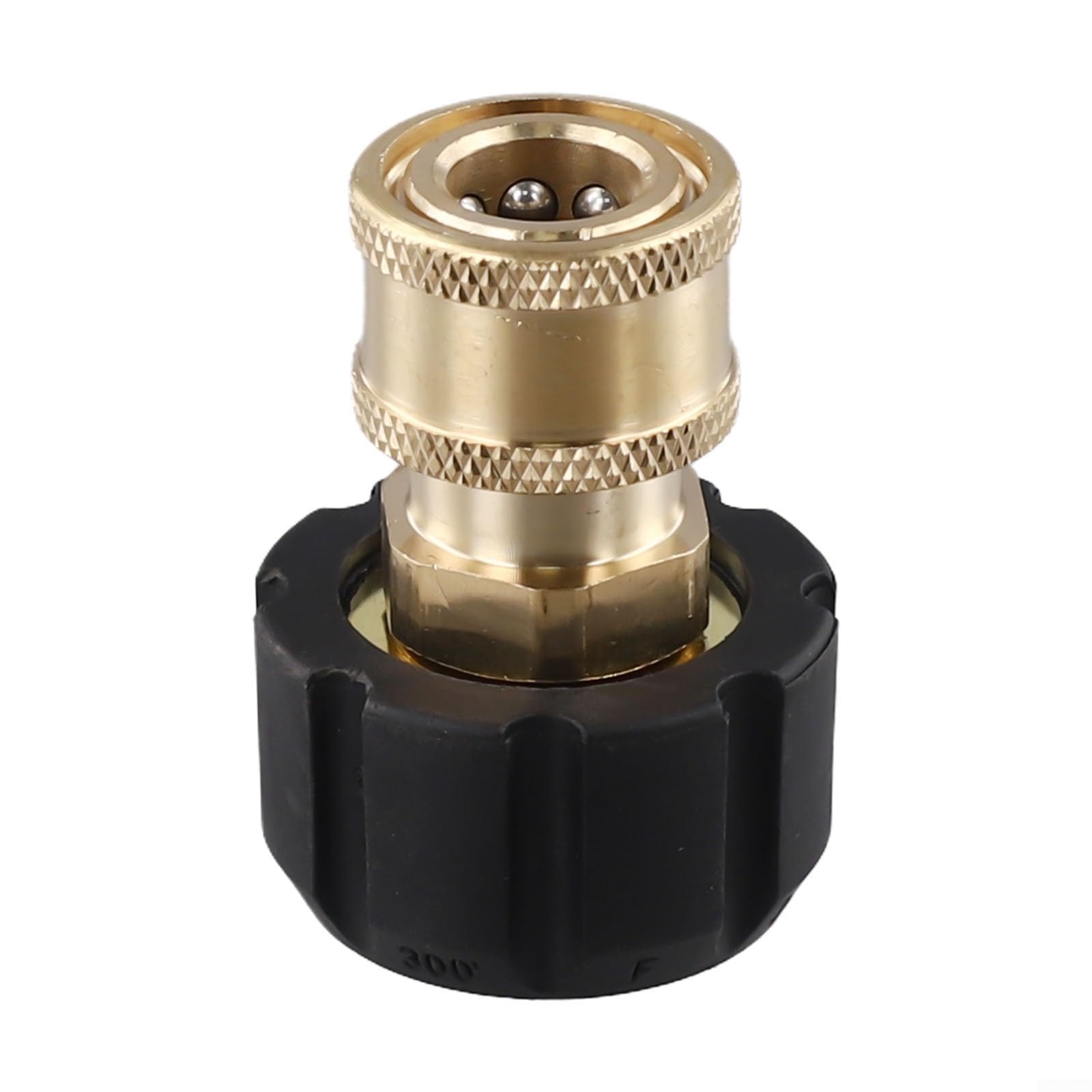 SiSinkal Quick Connect Female Pressure Washer Adapter M22 14mm 15mm Converter 5000 PSI Compatible with Pressure Washer Hose Stainless Steel Brass Construction(1/4)