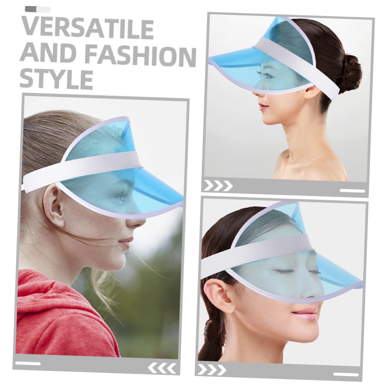 Toddmomy 8pezzi Cappellino Visiera Trasparente per Sole Protezione UV Estivi per Sport e attività all Colori