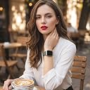 ZORBES® Compatible with iWatch 38mm 40mm 41mm, Floral Engraved Silicone Watch Band for Apple Watch, Green Soft Silicone Strap with Romantic Gold Charms Set Adjustable Replacement Wristband gallery image