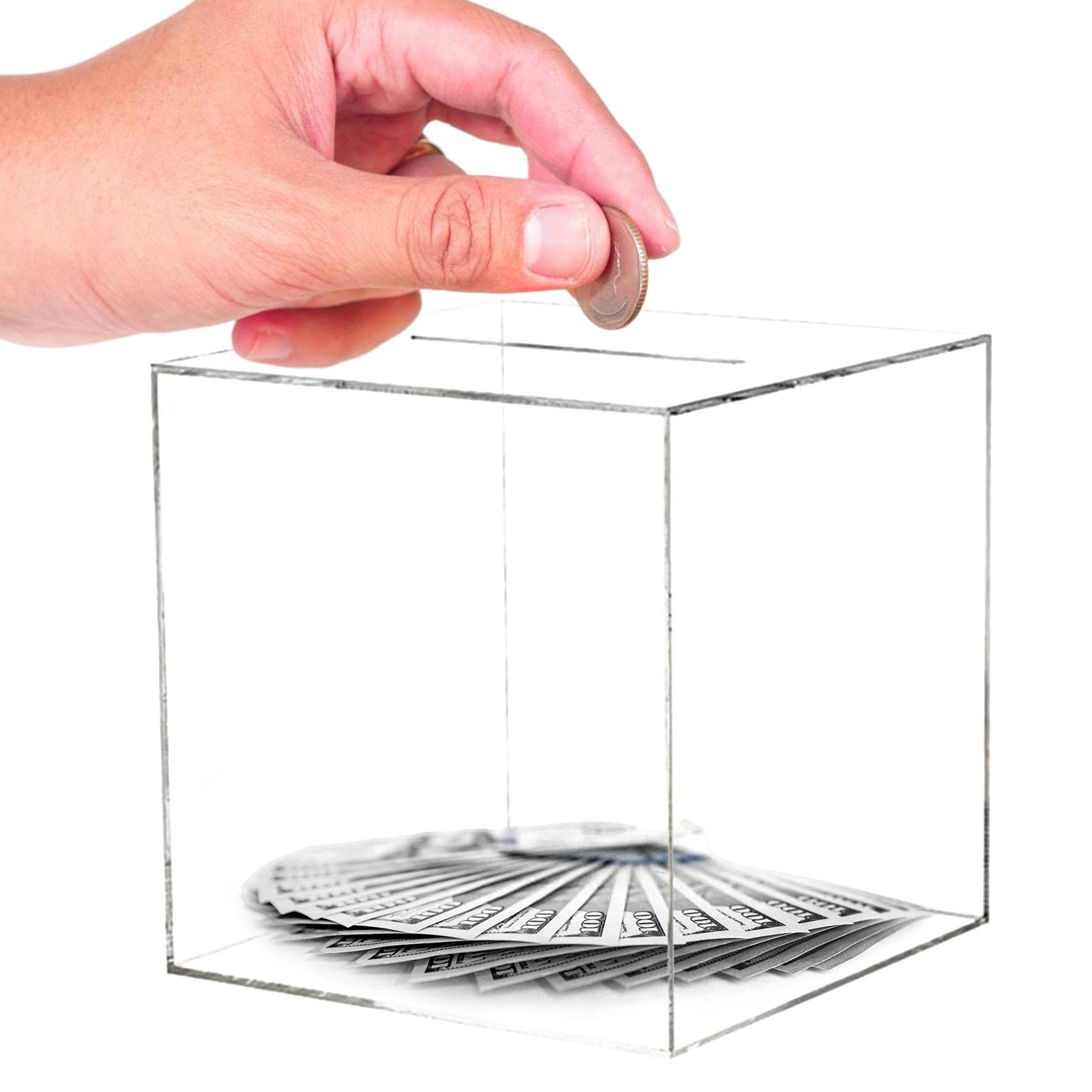 韓国製 50saving アクリルBOX付 絵文字 現金貯金 Amazon.co.jp: Phantasmia アクリル貯金箱 開けられない 中身を見る
