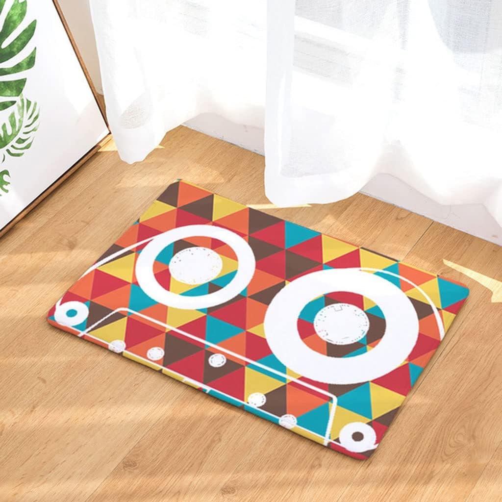 HBJWOV Doormat Coral Fleece Floor Carpet Entry Anti-Slip Kitchen Rug Bedroom Porch(E,50cmx80cm)