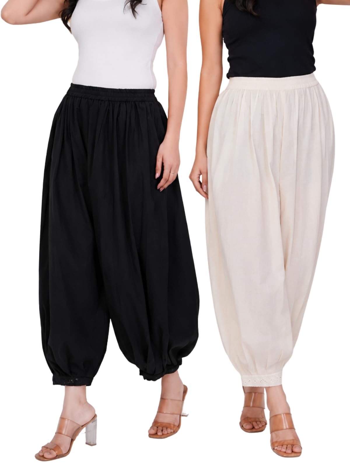 leriya fashion Women Dhoti Pants | Linen Trousers for Women | Cotton Ethnic Baggy Trousers | Comfortable Woman Ethnic Pants | Casual & Formal Trouser Pant-picture-30
