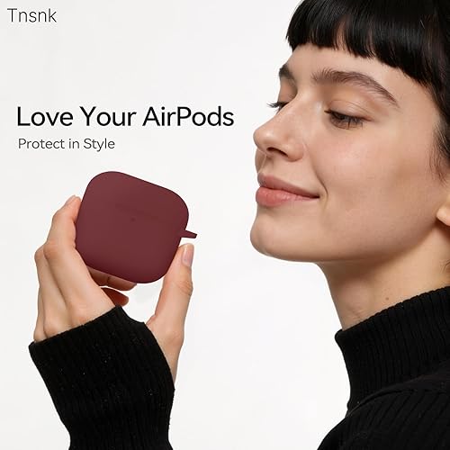 Miniatura 49 de Funda para AirPods 4, color rosa con kit de limpieza, funda de silicona suave para Airpod 4, compatible con Apple Airpods de 4ª generación 2024,