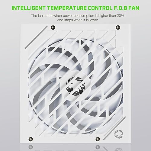 Miniatura 4 de GAMEMAX Rampage Series - Fuente de alimentación totalmente modular con certificación Platinum ATX 3.1 y PCIe 5.1 80 Plus, ventilador FDB de 5.315