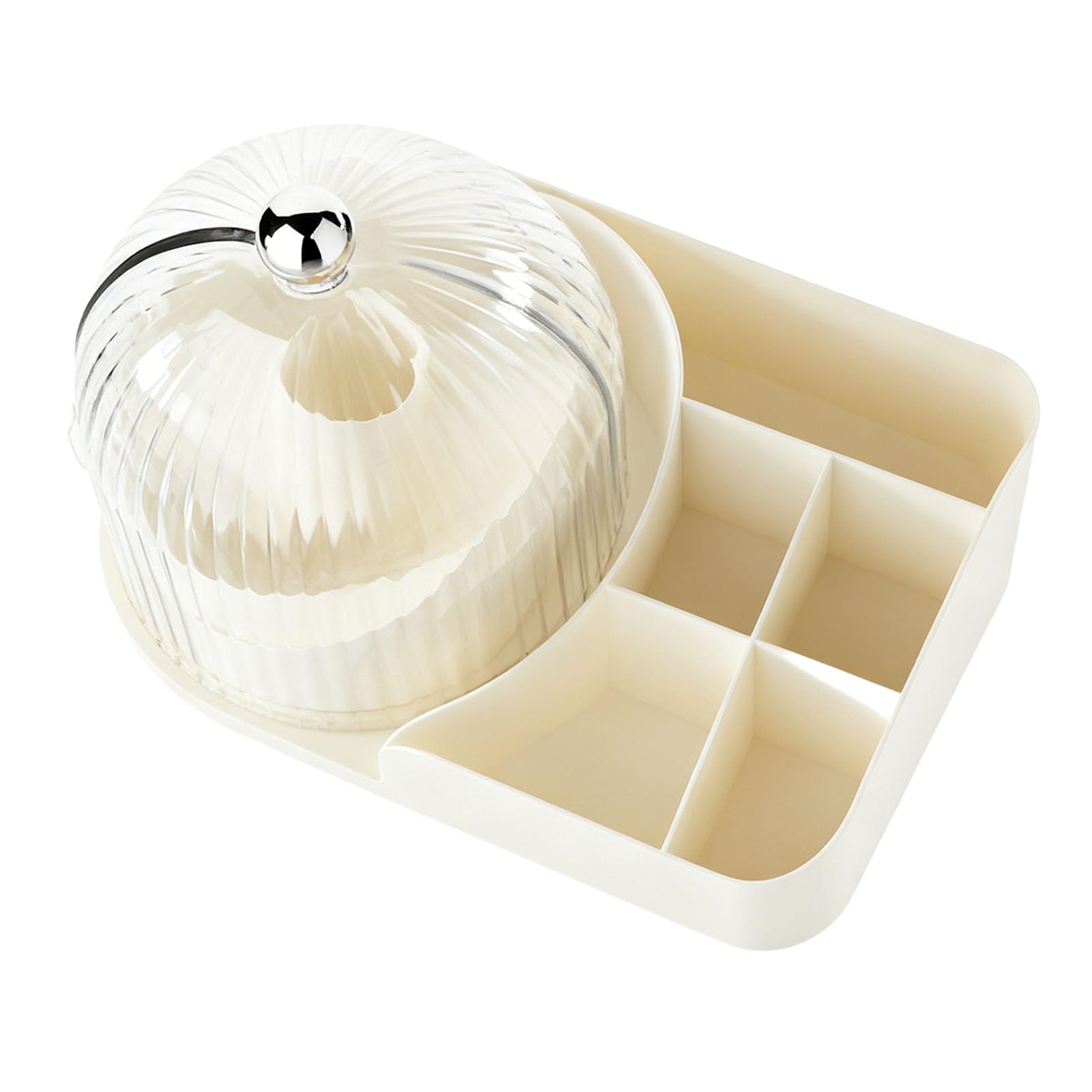 Porta pennelli per trucco con coperchio, Porta pennelli girevole a 360 gradi Organizzatore da scrivania Scatola portaoggetti da tavolo Conservazione per la cura della pelle
