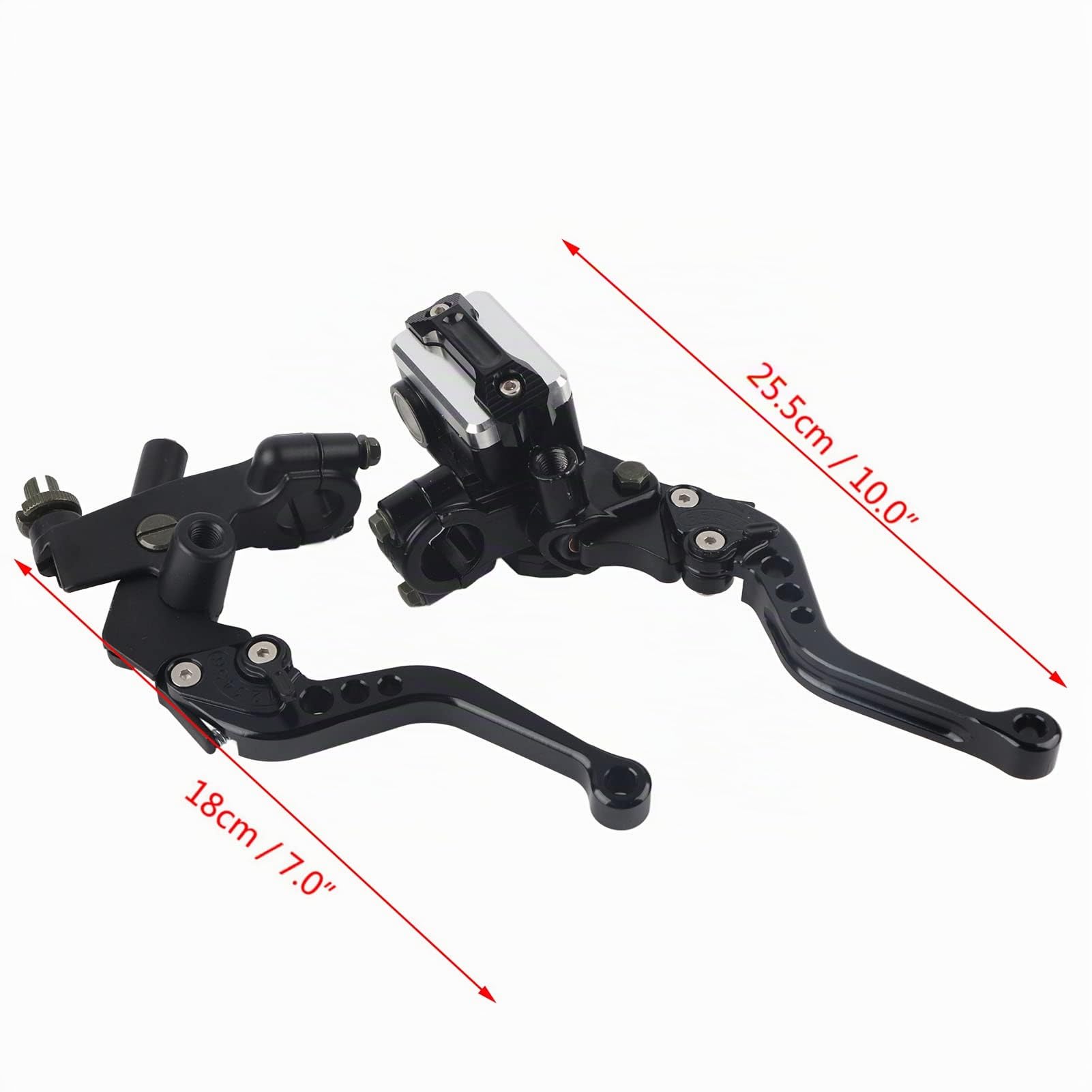 Keenso 1 coppia di leve idrauliche universali 22 mm per manubrio motociclo, cilindri freno e frizione principali, set destro e sinistro
