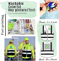 Vista 3 de YOWESHOP El chaleco reflectante de la seguridad de la alta visibilidad modifica el uniforme al aire libre del trabajo