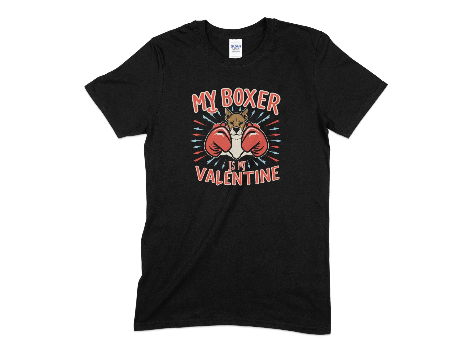 Seek Buy LoveBoxer Dog Valentine T-Shirt, Cute My Boxer is My Valentine Tee, Dog Lover Gift, Unisex Boxer T-Shirt, Valentine's Day Apparel