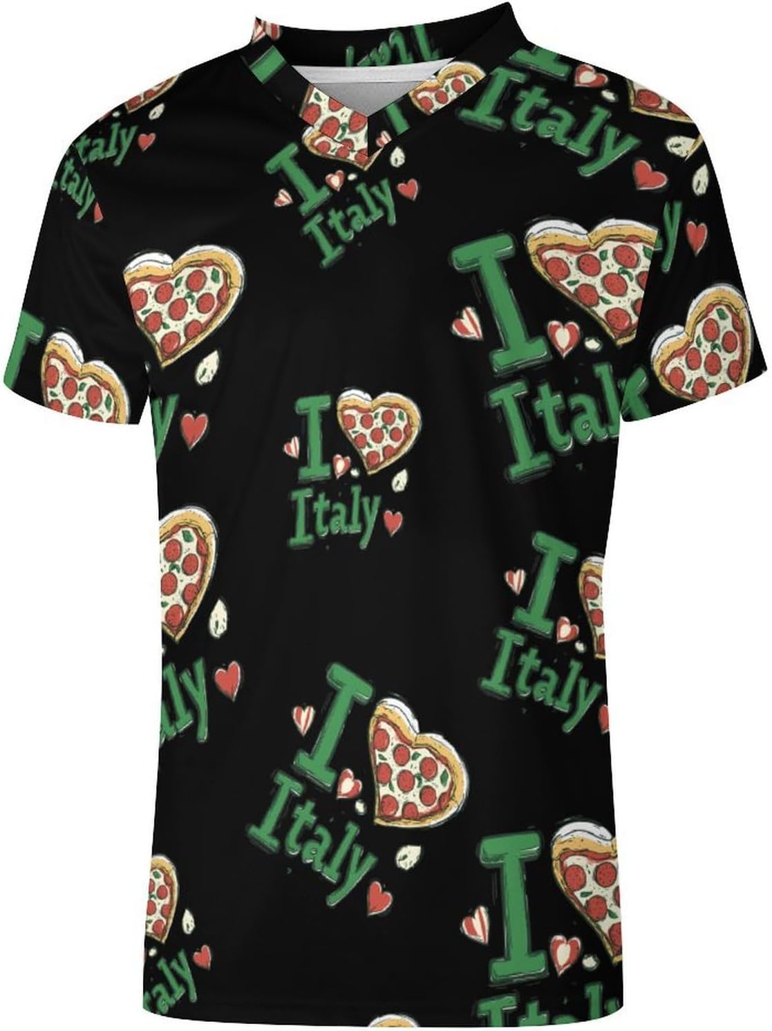 Italian Pizza I Love Italy Soccer Jersey Football Shirt Athletic Sports T-Shirt Personalized for Men Women
