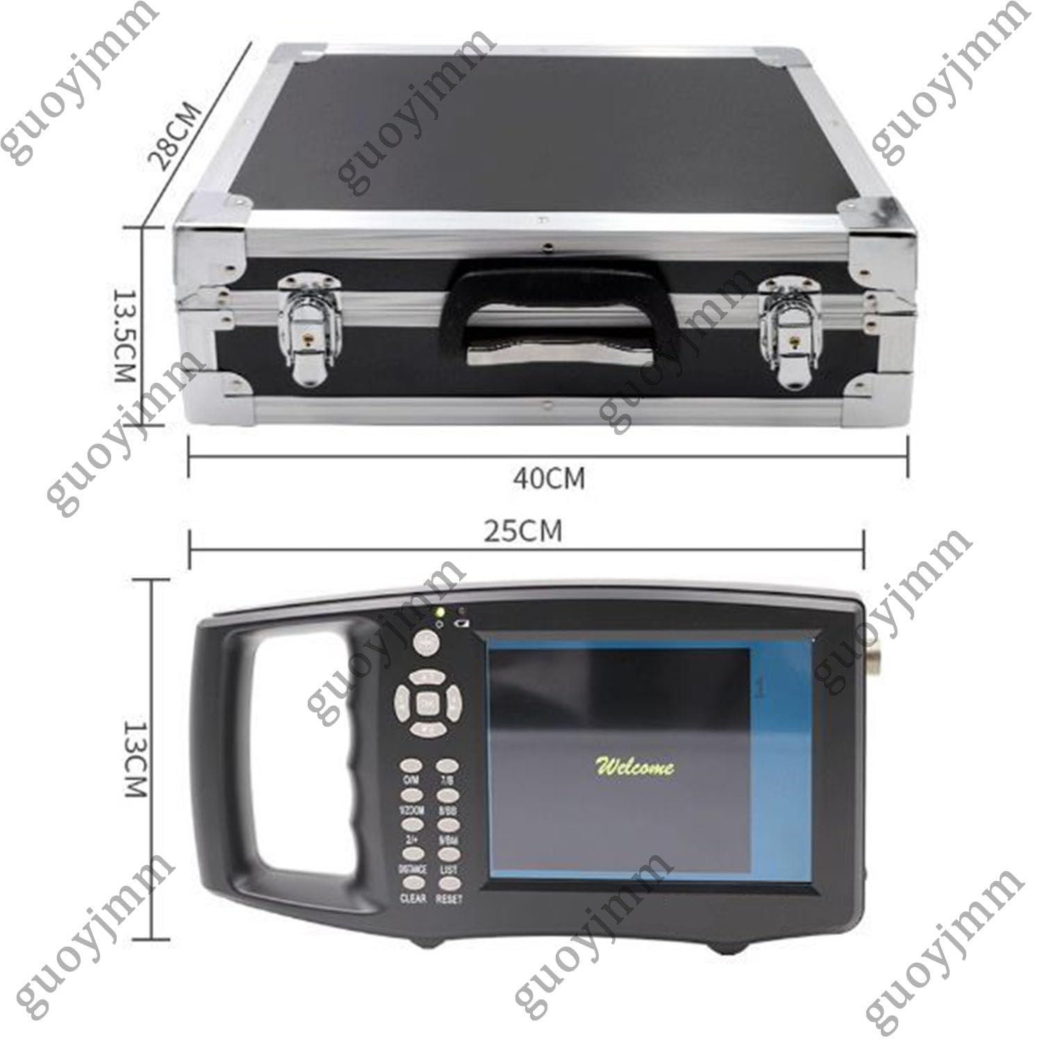 Macchina portatile ad ultrasuoni per gravidanza e uso veterinario, scanner portatile con schermo LCD da 5,6 pollici e sonda meccanica da 3,5 MHz