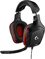 Headset Gamer Logitech G332 para PC, PlayStation, Xbox e Nintendo Switch - Preto/Vermelho